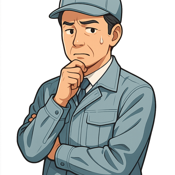 悩む工場担当者